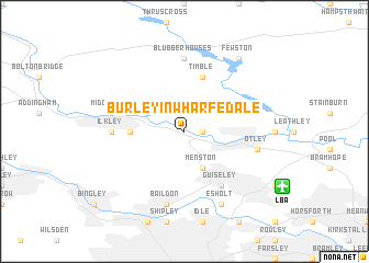 map of Burley in Wharfedale