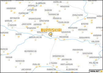 map of Burniškiai