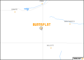 map of Burns Flat