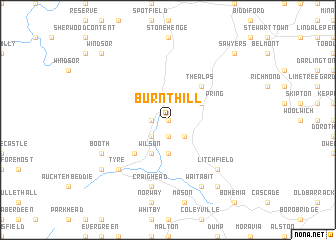 map of Burnt Hill