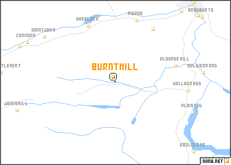 map of Burnt Mill
