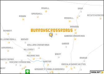 map of Burrows Crossroads