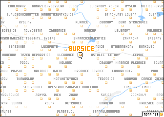 map of Buršice