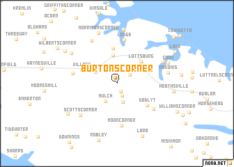 map of Burtons Corner