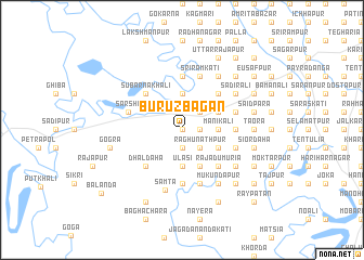 map of Buruz Bāgān