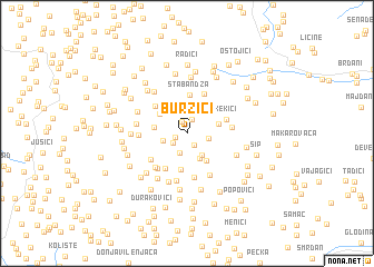 map of Burzići