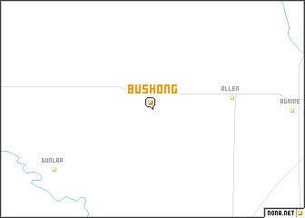 map of Bushong
