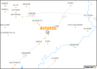 map of Bushrod