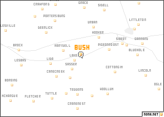 map of Bush