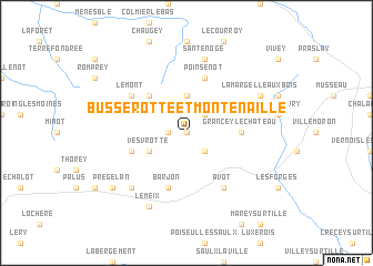 map of Busserotte-et-Montenaille