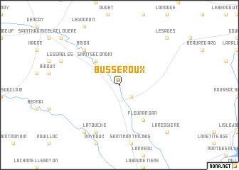 map of Busseroux