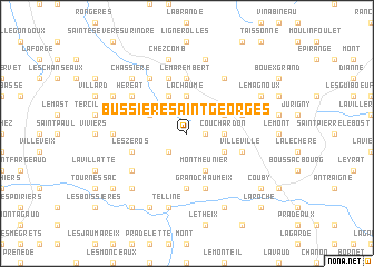 map of Bussière-Saint-Georges