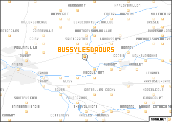 map of Bussy-lès-Daours