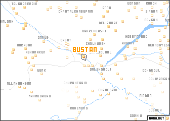 map of Būstān