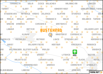 map of Buštěhrad