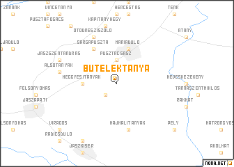 map of Bútelektanya