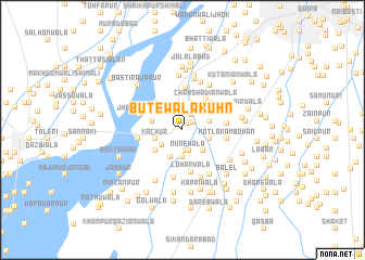 map of Būtewāla Kuhn