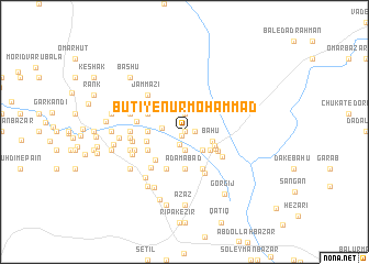 map of Būtī-ye Nūr Moḩammad