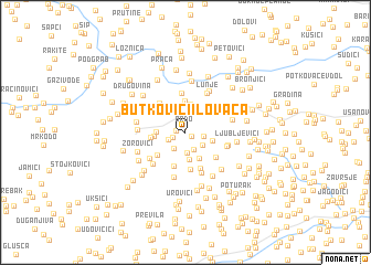 map of Butkovići Ilovača