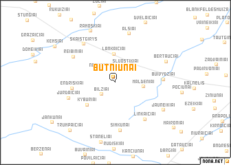 map of Butniūnai