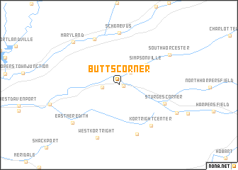 map of Butts Corner