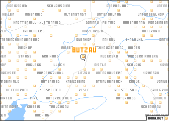 map of Butzau