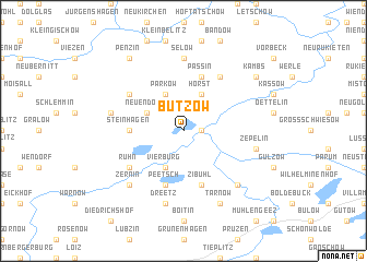 map of Bützow