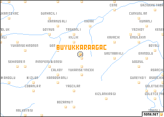 map of Büyükkaraağaç