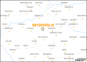 map of Büyükkeşlik