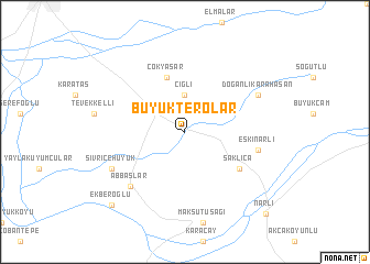 map of Büyükterolar