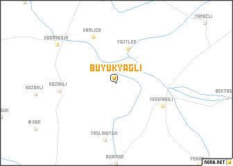 map of Büyükyağlı