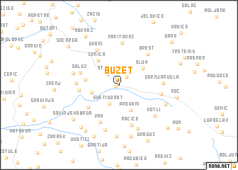 map of Buzet