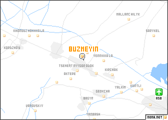 map of Büzmeýin