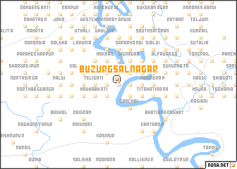 map of Buzurg Sālnagar