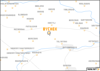 map of Bychëk