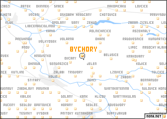 map of Býchory