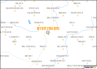 map of Byenyakoni