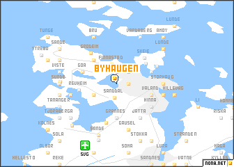 map of Byhaugen