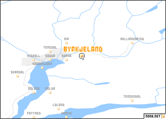 map of Byrkjeland