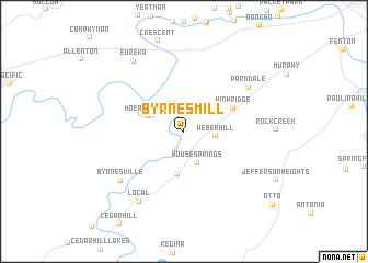 map of Byrnes Mill