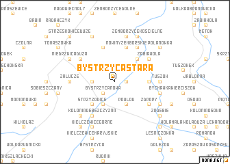 map of Bystrzyca Stara