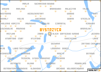 map of Bystrzyca