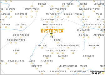 map of Bystrzyca