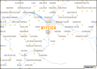map of Bytčica