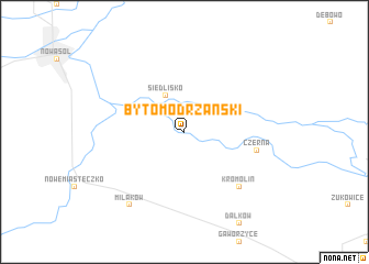 map of Bytom Odrzański
