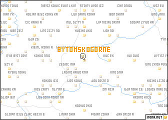 map of Bytomsko Górne