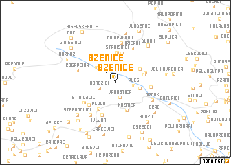 map of Bzenice