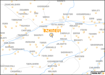 map of Bzhinevi