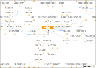 map of Bzinek