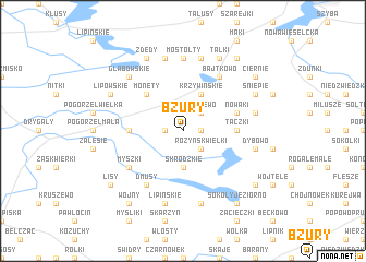 map of Bzury